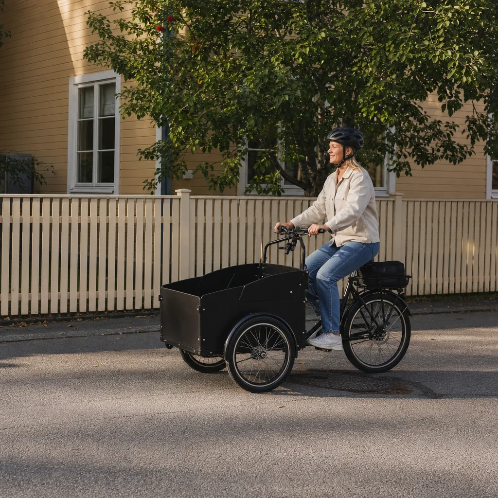 Trehjulig elcykel – stabil & smidig