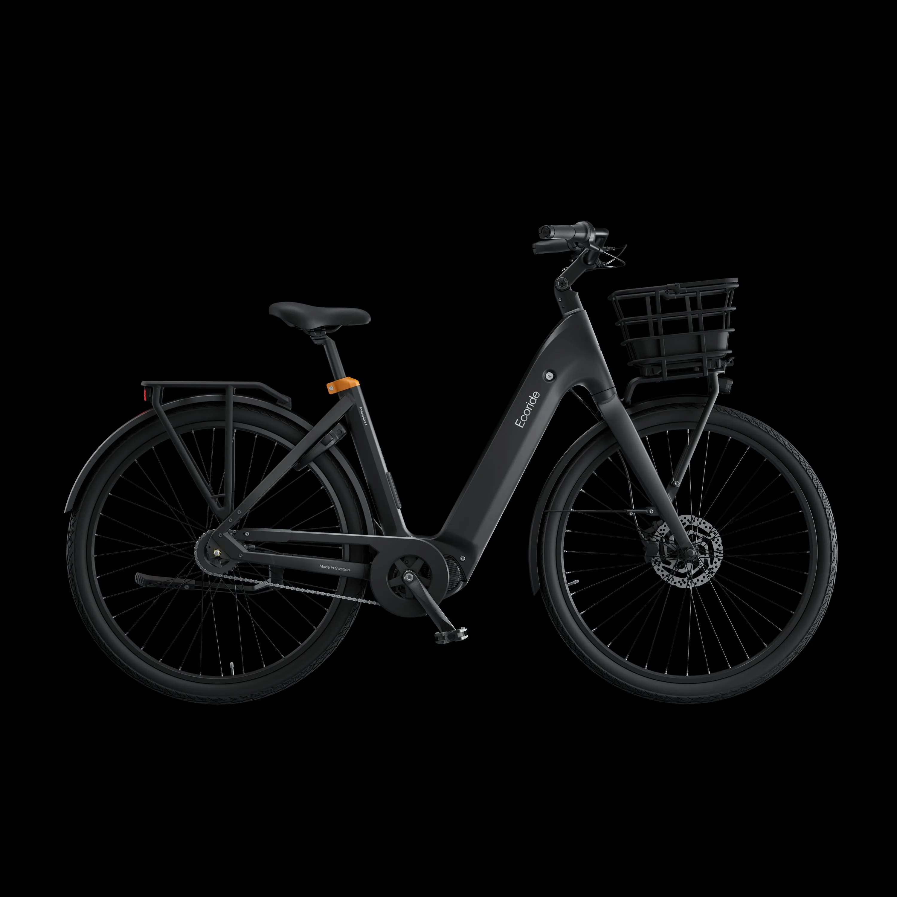 Ecoride Ambassador 4 mittmotor med kedja i svart