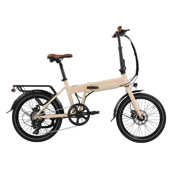 Evobike Travel Lite 2026 i sand, hopfällbar elcykel