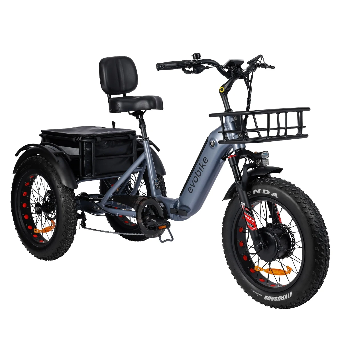 Evobike Tricycle Pro 2026, hopfällbar trehjulig elcykel
